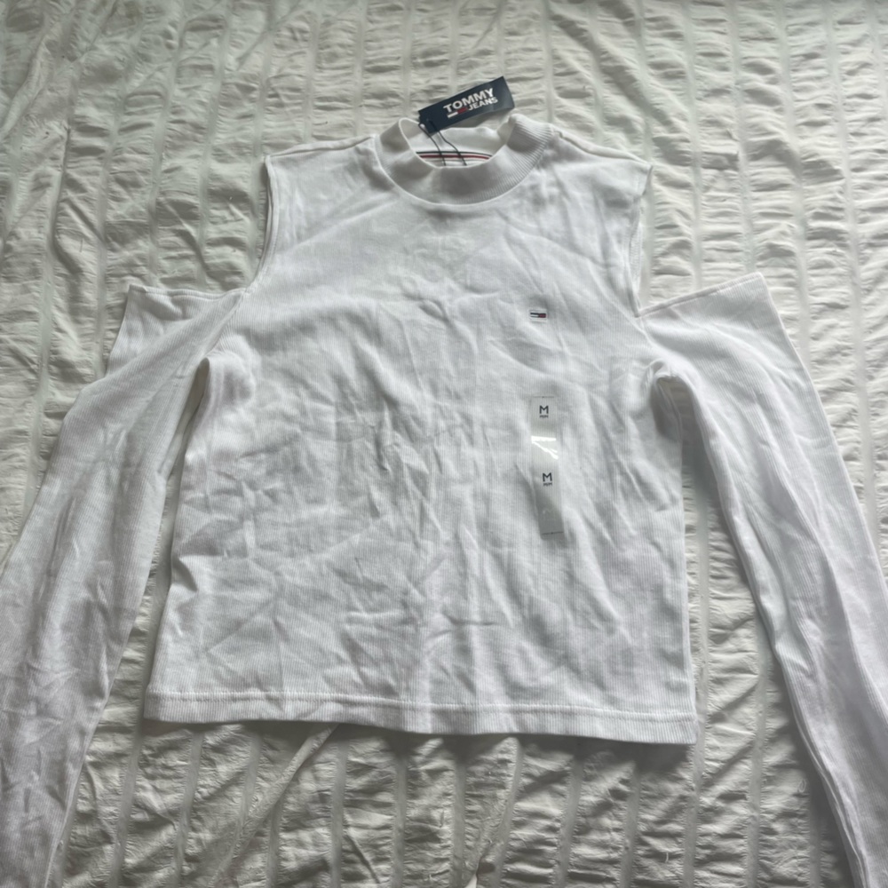White Long Sleeve w/ cutouts